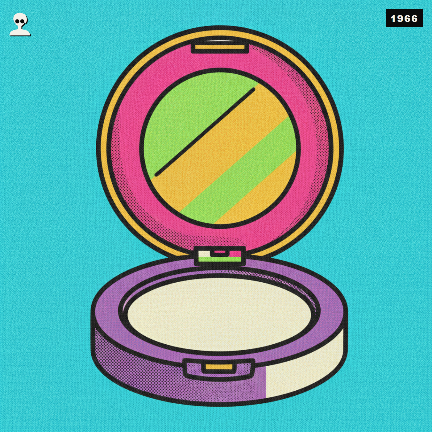Compact Powder Mirror, Warhol pop-art
