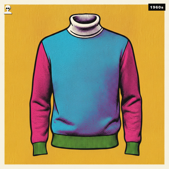 Calvin Klein Men's Merino Turtleneck Sweater, Inside Andy pop art