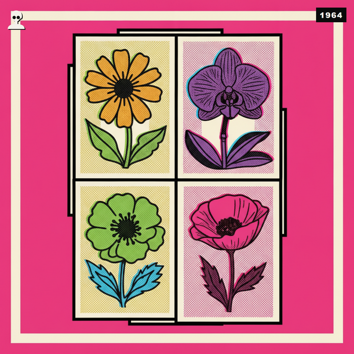 Pop Art Flowers Print Poster Set, Inside Andy pop art