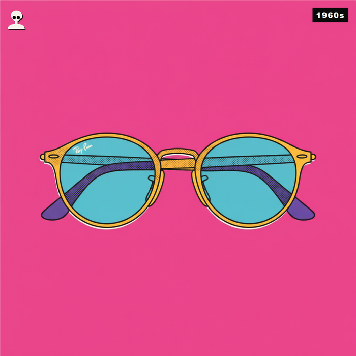Ray-Ban Round Metal Sunglasses RB3447, Inside Andy pop art