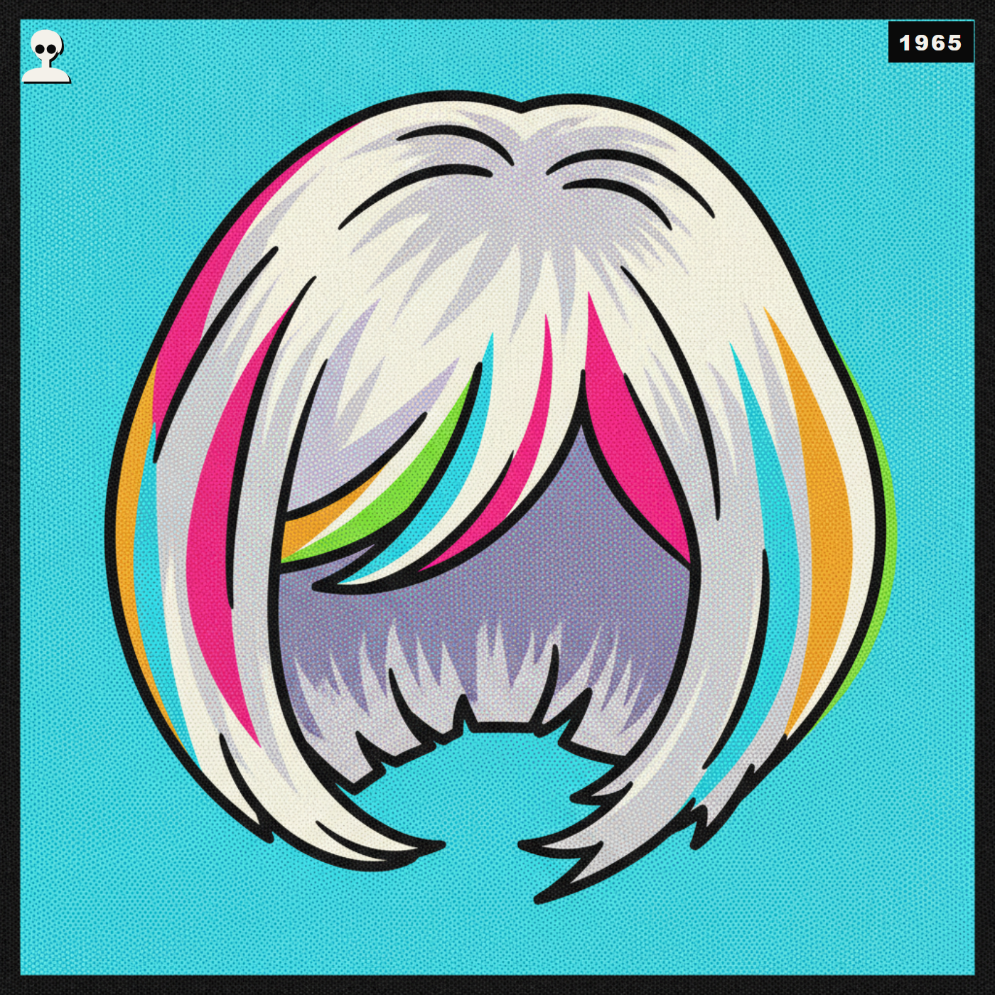 Silver Gray Short Cosplay Wig, Inside Andy pop art